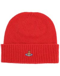 Vivienne Westwood - Logo Embroidered Beanie - Lyst