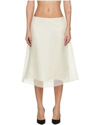 Ami Paris - Sheer-Overlay Silk Midi Skirt - Lyst
