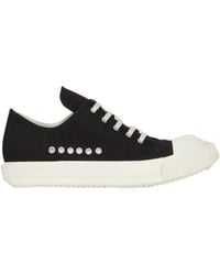 Rick Owens - Temple Eyelet Lace-Up Sneakers - Lyst