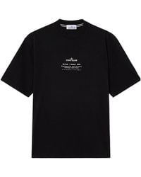 Stone Island - Logo Printed Crewneck T-Shirt - Lyst