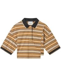 Isabel Marant - Isabel Marant Étoile Isalyne Cropped Polo T-Shirt - Lyst