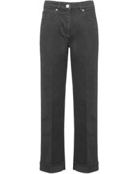 Peserico - High-Rise Straight-Leg Jeans - Lyst