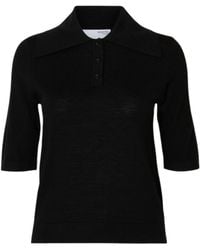 SELECTED - Knitted Polo Shirt - Lyst