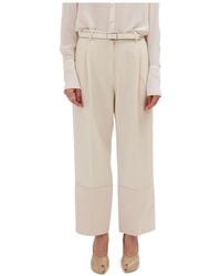 Tory Burch - Straight-Leg Two-Toned Tailored Pants - Lyst