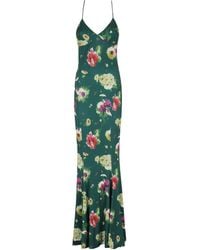 Norma Kamali - Floral-Pattern Maxi Dress - Lyst