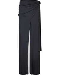 Rabanne - Wraparound High-Rise Palazzo Pants - Lyst
