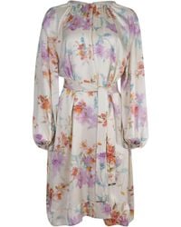 Herno - Belted Floral Print Dress - Lyst