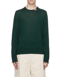 Thom Browne - Rwb Stripe Detailed Crewneck Jumper - Lyst