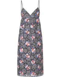 Fendi - Daisy Printed V-Neck Slip Lace Dress - Lyst