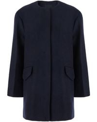 Theory - Cape Back Melton Coat - Lyst