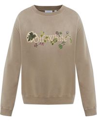Off-White c/o Virgil Abloh - Logo Printed Crewneck Sweatshirt - Lyst