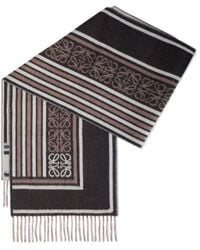 Loewe - Anagram Jacquard Fringed Scarf - Lyst