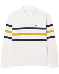 Lacoste - Relaxed-Fit Striped Piqué Rugby Polo Shirt - Lyst