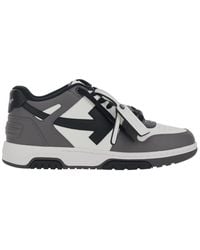 Off-White c/o Virgil Abloh - Gray Calf Leather Bos Taurus Low Top Sneakers - Eu45/us12 - Lyst