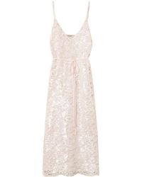 Twinset - Sequinned Lace Midi Dress - Lyst