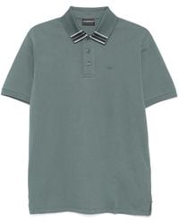 Emporio Armani - Logo-Embroidered Polo Shirt - Lyst