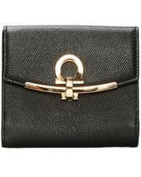 Ferragamo - Gancini Plaque Bi-Fold Wallet - Lyst