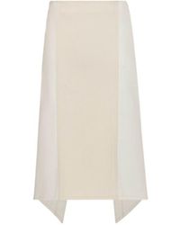 JW Anderson - Asymmetrical Hem Double-Layer Midi Skirt - Lyst
