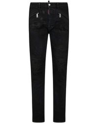 DSquared² - Logo Patch Ripped Cool Guy Jeans - Lyst