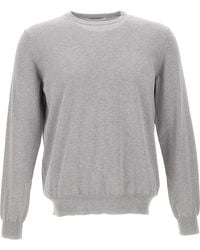Kangra Cashmere - Kangra Elbow-Patch Crew Knitted Sweater - Lyst