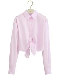 Dior - Iviera Tied Cropped Blouse - Lyst