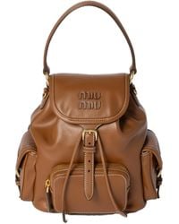 Miu Miu - Leather Backpack - Lyst