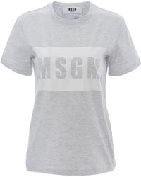 MSGM - Logo Short-Sleeved T-Shirt - Lyst