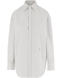 Saint Laurent - Striped Button-Up Shirt - Lyst