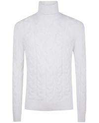 Gran Sasso - Cable-Knit Turtleneck Sweater - Lyst