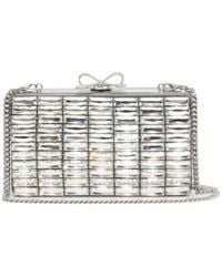 Self-Portrait - Satin Embellished Clutch Bag - Lyst
