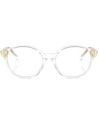 Versace - Medusa-Plaque Round-Frame Glasses - Lyst