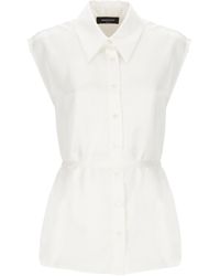 Fabiana Filippi - Tied Waist Sleeveless Shirt - Lyst