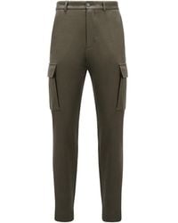 Moncler - Logo Embroidered Cargo Trousers - Lyst