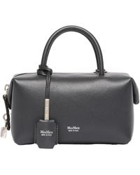 Max Mara - Holdalls Logo-Print Leather Mini Bag - Lyst