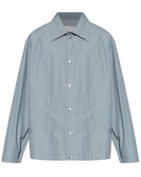 Jil Sander - Logo Printed Button-Up Jacket - Lyst