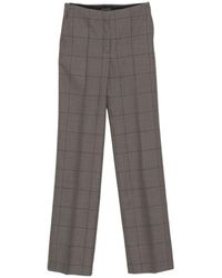 Mugler - Micro-Check Casual Trousers - Lyst