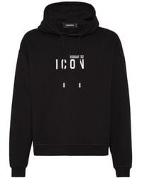 DSquared² - Icon-Print Drawstring Hoodie - Lyst