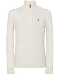 Polo Ralph Lauren - Ralph Lauren Cable Half-Zip Knitted Sweater - Lyst
