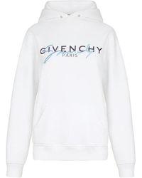 Givenchy - Embroidered Logo Hooded Sweatshirt - Lyst