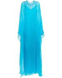 Safiyaa - Embellished Silk Chiffon Kaftan - Lyst