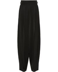 Sportmax - Buckle-Detail Pleated Trousers - Lyst