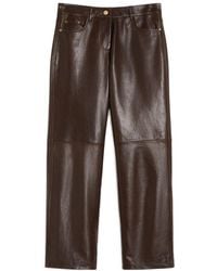 Max Mara - Leather Pants With Belt Loops - Lyst