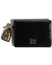 Miu Miu - Leather Card Holder - Lyst