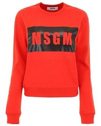MSGM - Logo Details Sweater - Lyst