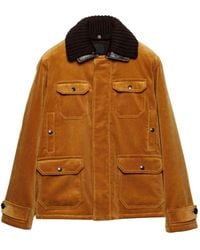 Prada - Long-Sleeved Corduroy Shirt Jacket - Lyst