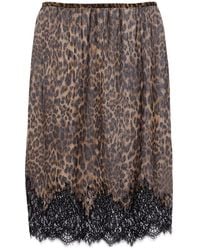 Nili Lotan - Thea Animal-Print Silk Midi Skirt - Lyst