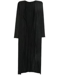 Pleats Please Issey Miyake - Pleated Long-Sleeve Coat - Lyst