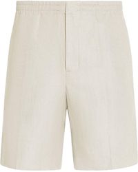 ZEGNA - Oasi Lino Linen Shorts - Lyst