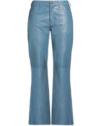 Marni - Plain Colour Leather Trouser - Lyst
