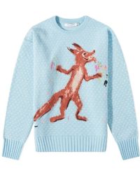 Maison Kitsuné - Flower Fox Intarsia-Knit Sweater - Lyst